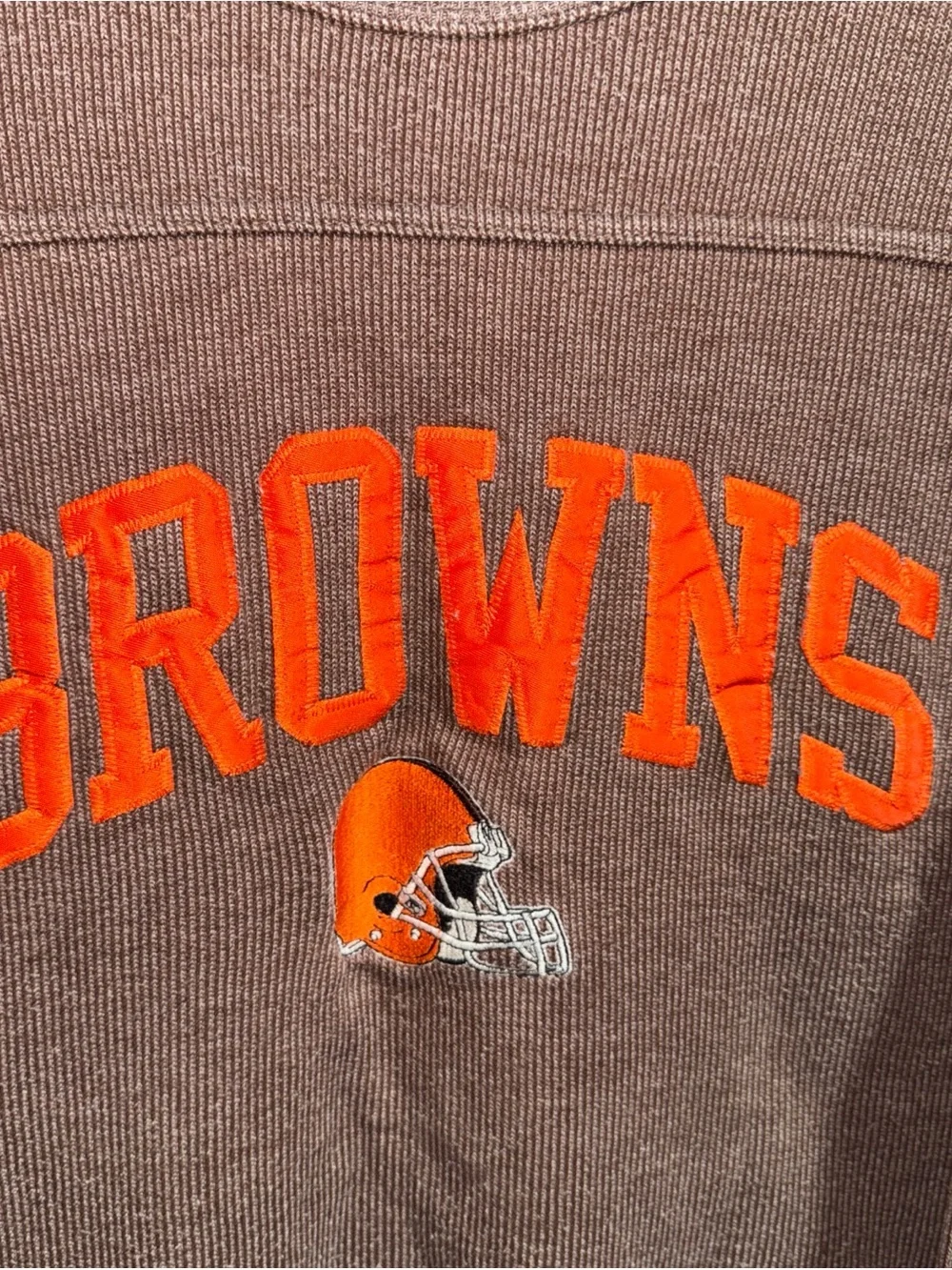 Vintage 90s Pro Player Cleveland Brown Embroidered Crewneck Size Large